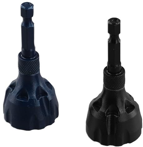Hburirrty 2Pcs Tungsten Carbide Deburring External Chamfer Tool 1/8in-3/4in(3mm-20mm), Deburring Chamfering Drill Bit(Black+Blue)