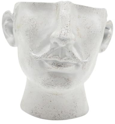 perfk Face Flower Pot Plant Conteneur Pratique Créative Creative, Resin Flower Pot Flower Planter pour Backyard Garden Balcony