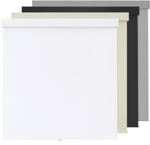 100% Blackout Roller Shades Cordless Blinds for Indoor Windows,Free-Stop Window Shades Pull Down,Thermal Insulated Fabric UV Protection,Blackout Window Guard Blinds for Home,Office,White,23 W x 72 H