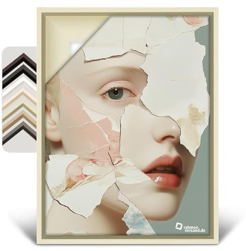 Rahmenversand® Schattenfugenrahmen in verschiedenen Farben (40x40cm Innenmaß + 1,4cm Fuge) - Rahmen für Leinwand aus Holz - Handgefertigte Leerrahmen - Bilderrahmen für Leinwände