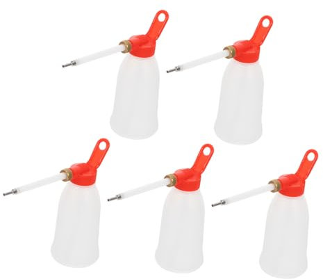 HOMSFOU 5pcs Oil Pot Nozzle Cooking Oil Dispenser Spray Liquid Glue Container for Sewing Machines Bicycles Appliances