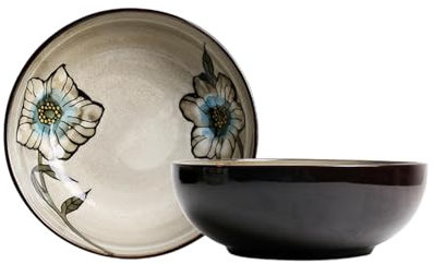 Japanese-style household simple, delicate, retro and creative kiln change glaze ceramic dinner plate - 9-inch soup bowl