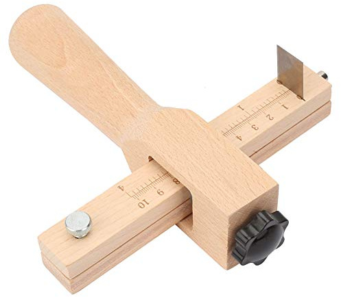Strumento Taglio Cuoio, Lame Regolabili e Barra Trasversale per Tagli Precisi su Fasce 10 cm, Attrezzo Manuale per Artigiani e Hobbyisti in Lavorazione Pelle