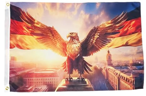 Fahne Flagge Deutschland mit Adler - 60 x 90 cm