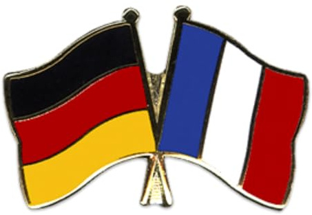 Freundschaftspin Deutschland – Frankreich Flagge | Anstecker Metall | Pins Button Anstecknadel | Länderflaggen Ansteckpin | NEU ca 21x17 mm