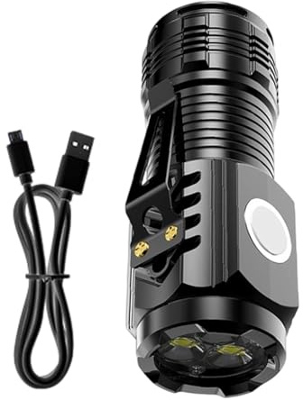 Generico Torcia Mostro A Tre Occhi, Torcia Led Portatile Mini Con Clip Da Tasca E Magnete, Luce Ricaricabile Luminosa Impermeabile Per Campeggio, Escursionismo E Alpinismo