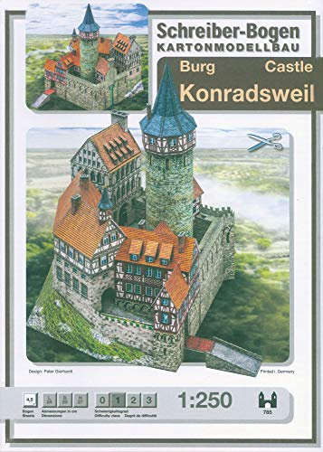 Schreiber-Bogen. Kartonmodellbau. Burg Konradsweil