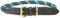 WeatherBeeta Rope Leather Dog Collar, Hunter Green/Brown, Medium