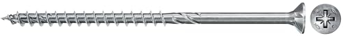 fischer PowerFast II CZP 3,5 x 50, Spanplattenschraube (100 Stk.) mit Teilgewinde, Senkkopfschraube mit Kreuzschlitz, Schraube für Holzverarbeitung, reduziert Einschraubwiderstand & Einschraubzeit