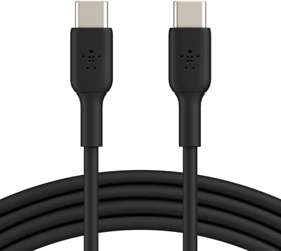 Belkin Câble de recharge USB-C vers USB-C Boost Charge (câble USB Type-C pour Samsung, Pixel, iPad Pro, etc. ; 2 m, noir)