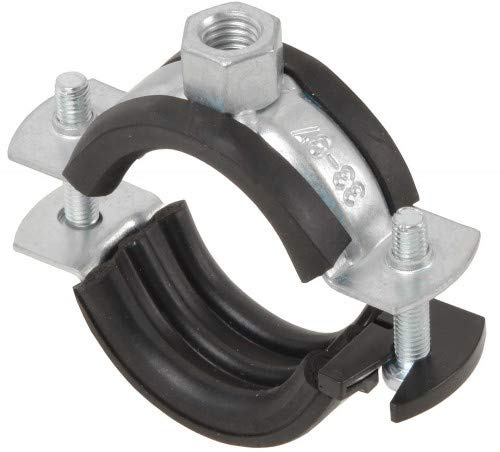 2 Stück - Schraub-Rohrschelle/Halter/Befestigung•12mm-164mm/ ¼“-4“•mit Schallschutzeinlage Größe 68-73 mm x M8