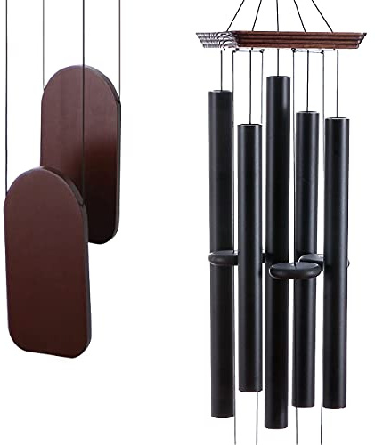 Campanelli a vento extra large per esterni con tono profondo, melodia rilassante accordata per esterni, 122 cm, grande regalo commemorativo per la perdita della persona cara, decorazione da appendere