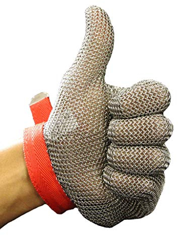 Schnittfeste Handschuhe Hua Schnittschutzhandschuhe Für Die Gartenarbeit In Der Küche, Schutzhandschuhe Aus Edelstahl 304, Für Linke Und Rechte Hand, 4 Größen (Size : Medium)