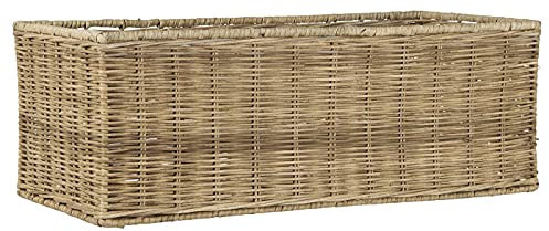 Chic Antique Korb geflochten Rattan Korb Natur L45x21x H16cm großer Korb Aufbewahrungskorb 3775-00 Rattankorb