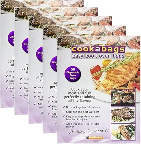 25 Bags Roasting Cooking Bags Oven Chicken Fillet Bag for Meat Poultry Fish Seafood Vegetable