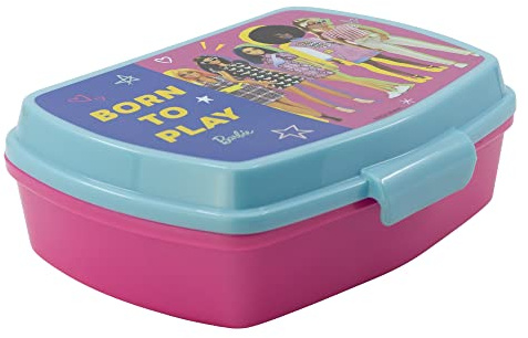 Stor 15974 Lonchera de plástico sin BPA, 250 centilitros, rosa-Barbie