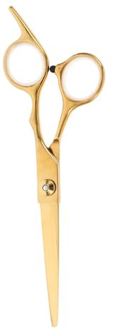 Beavorty Goldfarbene Friseurschere Haarschneideschere Aus Edelstahl Flachschere Für Barber Shops Zubehör Zum Haareschneiden Ergonomischer Griff
