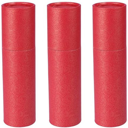 NUOBESTY Photo Storage Tube with Screw Cap Water Resistant Cylinder for Posters Prints Documents Artwork Portable Storage Tube for Home Office Use 7.09X5.91X1.97In 3-Pack