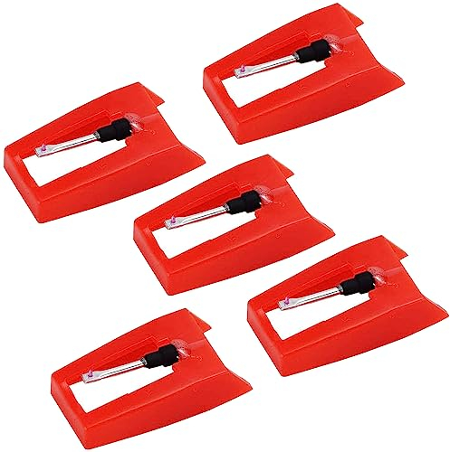 Topcloud - Agujas para tocadiscos, agujas de repuesto para tocadiscos de vinilo, LP, fonógrafo (paquete de 5)