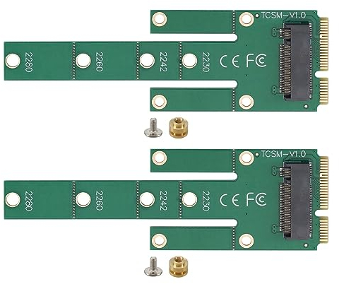 Be In Your Mind 2PCS mSATA to M.2 NGFF SSD Adapter Card Mini SATA 3.0 to M.2 NGFF B Key SSD Hard Drive Converter Board Enclosures for Desktop Laptop