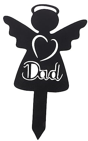 Didiseaon De Jardín Angelical De Metal para Cementerio Decoración Conmemorativa para Papá o Patio para y