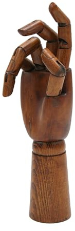 Paintersisters Gliederhand Vintage 30 cm Links Holz Modellhand beweglich | Vintage Holzhand aus FSC-Hartholz für Zeichnen, Anatomie, Künstler, Deko, Schmuckhalter, Schaufenster & Handmodell