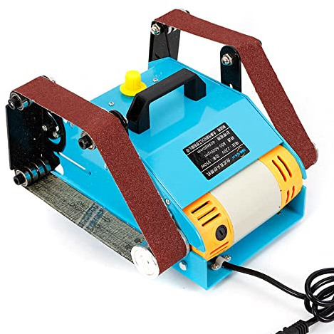 Tischbandschleifer Doppelbandschleifer 950W Messermacher Bandschleifer Polierer Bandschleifmaschine Schleifband Schleifer Tischschleifmaschine Doppelachsige