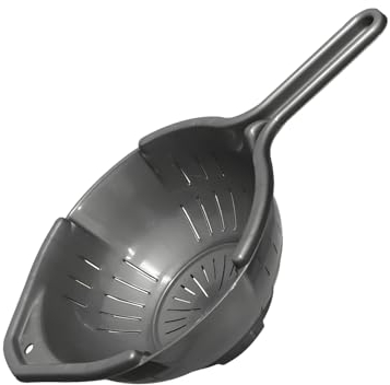 VR7 Plastic Colander with Handle (Silver, Pack of 1)