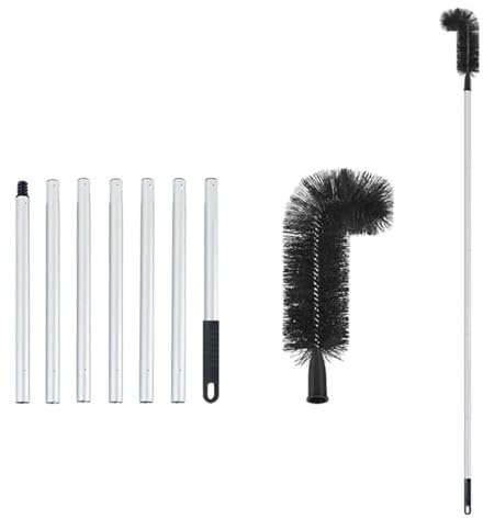 GSCLZ Gutter Cleaner Roof Gutter Cleaner Retractable Brush Tool For Gutter Curved Design Gutter Cleaning Tools For Dust Debris Leaves And Branches For Cleaning Gutter(228cm)