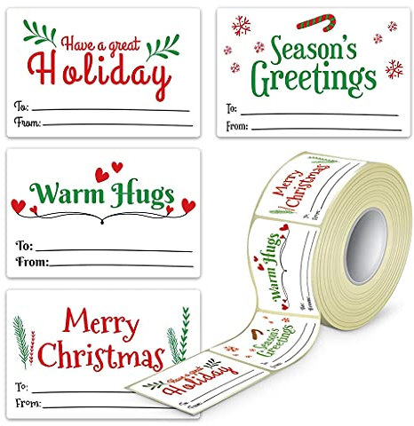 Weihnachtsanhänger aus Papier und stark, 2 Farben zur Auswahl, 300 Stück, 1 Rolle, große Menge, erfüllt Festival-Bedürfnisse