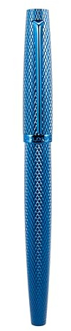DIPLOMAT - Viper - Rollerball Blau Guilloche - Gehäuse aus Aluminium - Widerstandsfähig und Elegant - 5 Jahre Garantie