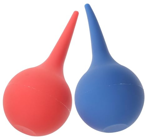 DEARMAMY 2pezzi Lampadina in Gomma per Lavaggio Auricolare da Strumento per Pulizia Orecchie e Rimozione Cerume Accessorio per Aspirazione e Lavaggio Acqua Due