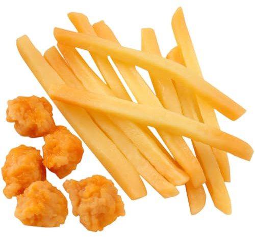 BESPORTBLE 15 Pièces Jouets Alimentaires Fausse Nourriture Réaliste Frites Et Nuggets De Poulet Modèle pour Jeu D'Imitation Cuisine Décoration Restaurant