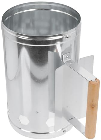 BESTonZON 1 Stück BBQ Carbon Barrel Holzkohleanzünder Für Große Holzkohlekamine Outdoor Grillofen Outdoor Feueranzünder BBQ Anzünder Camping Kaminanzünder Grillanzünder Silber Holz