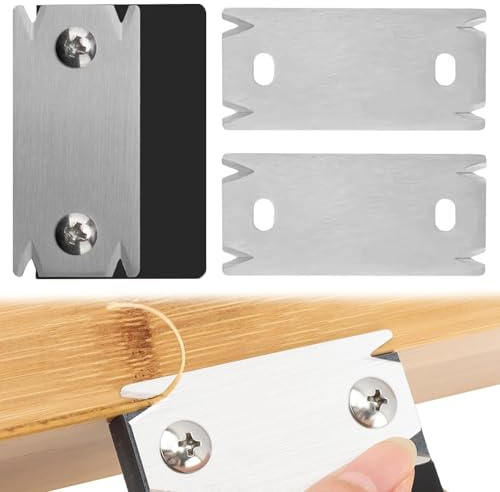 ZYEKIU Ensemble 3 Pièces Rabot Bois Plaqueuse de Chant Araseur de Chant Oupeur Chant pour Placage Avec 2 Lame Rechange Portable Coupe-Bande Chant Manuel pour Bois PVC ABS Coupe-Bordure pour le Bois