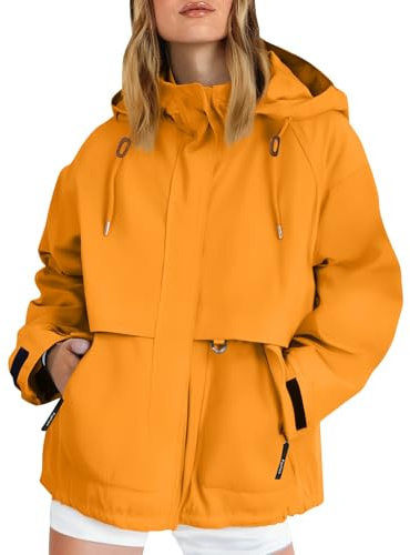 Generico Parka Leggero Donna Spolverino Impermeabile Poncho Antipioggia Bici Parka Tascabile Telo Primaverile Coperta Poncho Mantelle Leggera Cappotto Invernale Giacca Donna Invernale XXL