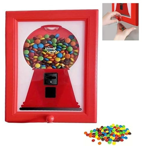 Candy Frame Dispenser Picture Frame Sweet Dispenser for Kids Wall Mounted Candies Machine Creative Vending Toy Snack Container Decorative Hanging Handy Candy Frames Machine for Nut Dog Cat Treats Gift