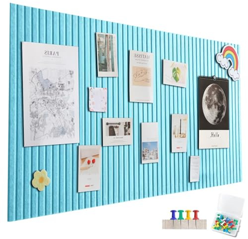 Anslagstavla stor självhäftande 90 x 120 cm – 12 stycken dekorativ anslagstavla av filt 30 x 30 cm för fotopinnvägg Memo Boards bulletin board väggdekoration vikbar fotopanel, pinvägg korkskiva