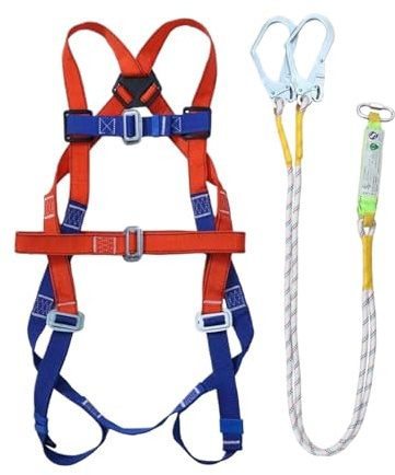 Hogvinnatil Harnais de sécurité anti-chute, harnais complet 5 points anti-chute - Équipement avec corde et sangle réglables pour homme chasse arboriste activités extérieures flexible