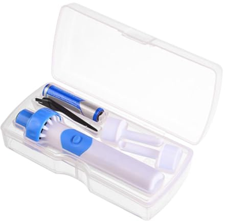 ZUNOXAZ Pulitore Elettrico per Cerume Testina in Silicone Kit di Strumenti per la Pulizia delle Orecchie Rimozione Sicura del Cerume per Adulti e Facile da Usare per Casa e Asilo