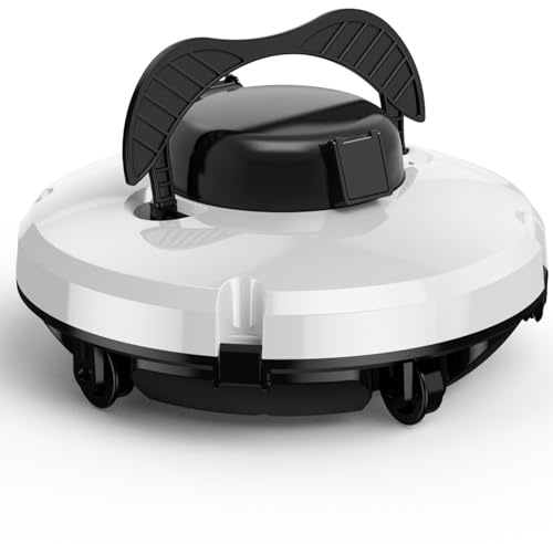 GAMPLAE (2026) Robot Piscine sans Fil, Aspirateur Piscine à Double Moteur Puissante Aspiration, 120 Minutes de Nettoyage, Auto-Stationnement, Robot Piscine Idéal pour Les Piscines Hors Sol 100㎡