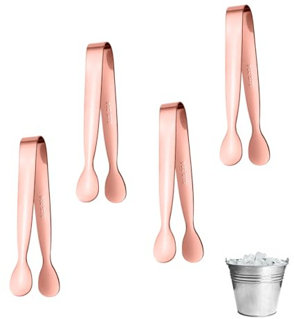 4 Stk Zuckerzange,Zangen Candybar,Zange Klein Küche,Mini Edelstahl Eiszange,Servierzange,Küchenzange,Metallzange Kleine für Zuckerwürfel,Eiswürfelzange für Eiswürfel,Dessert, Buffet,Picknick,Candy Bar