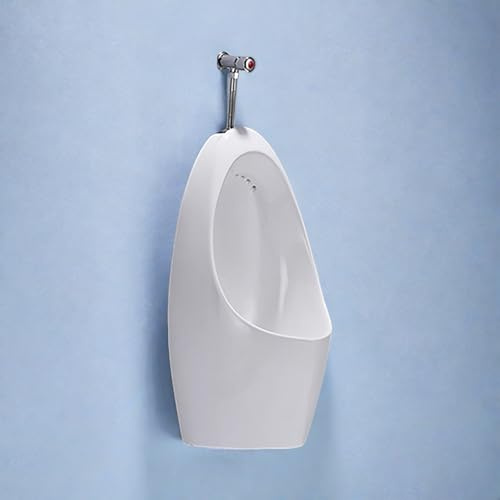 MMleYN Orinatoio Uomo in Ceramica Sospeso, Orinatoio Manuale A Pulsante