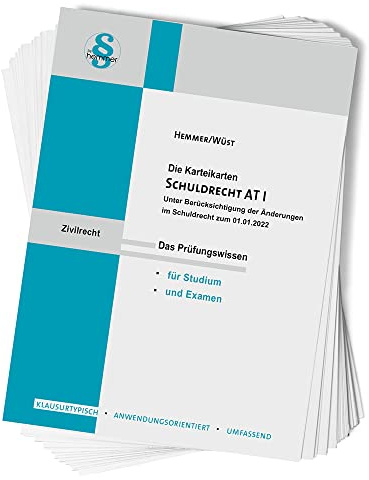 32100 - Karten Schuldrecht AT I: Das Prüfungswissen für Studium und Examen (Karteikarten - Zivilrecht)