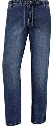 Jan Vanderstorm Herren Schlupfjeans Vertti Denim | Used-Look | Elastikbund | Baumwoll-Mischung | große Größen L-7XL blau, L - 27