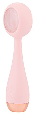 PMD Beauty Clean Pro - Electric Facial Cleansing Brush, Smart Facial Device with Silicone Brush & Heated Anti-Aging Aluminum, Gemstone, Precious Metal Massager