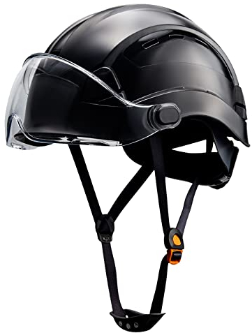 UNINOVA Casco protettivo per cantiere, casco aerato con fascia di sudore e sistema a cricchetto, per adulti, EN 397, casco di sicurezza industriale regolabile