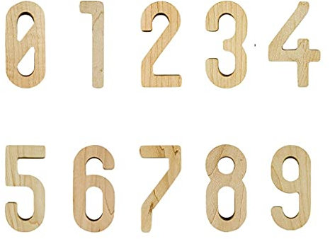 JEEIJ 1pcs Wooden Numbers, 8cm/3.14in House Number Wall/Door Decoration, Hotel Sign Plates Dormitory Room Number (Color : W-6)