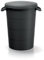 YourCasa Regentonne 80 Liter [inkl. Anschlusset & Bohrer] Regenfass Wetterfest aus Kunststoff mit Wasserhahn - Regenwassertonne - Wasserfass Regenwassertank Wassertonne für Garten (Anthrazit, 80L)