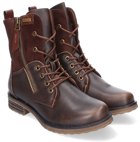 Botas de Mujer Comodas y Elegantes Estilo Casual y Diseno Elegante, Cierre de Cordones y Cremallera Lateral